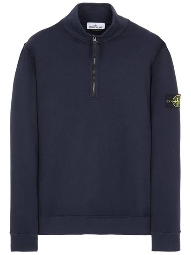 Wappen Patch Half Zip-up Sweatshirt Navy - STONE ISLAND - BALAAN 2