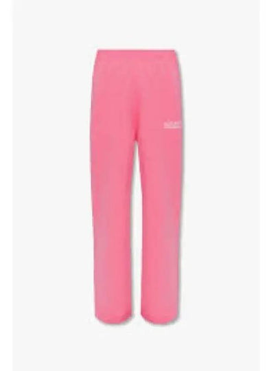 Logo Banding Sweat Straight Pants Pink - GANNI - BALAAN 2