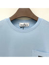 Kids Logo Patch Pocket Short Sleeve T Shirt 14 Blue 801620347 V0040 - STONE ISLAND - BALAAN 3