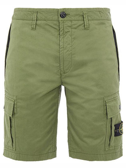 Cotton Twill Bermuda Cargo Shorts Khaki - STONE ISLAND - BALAAN 2