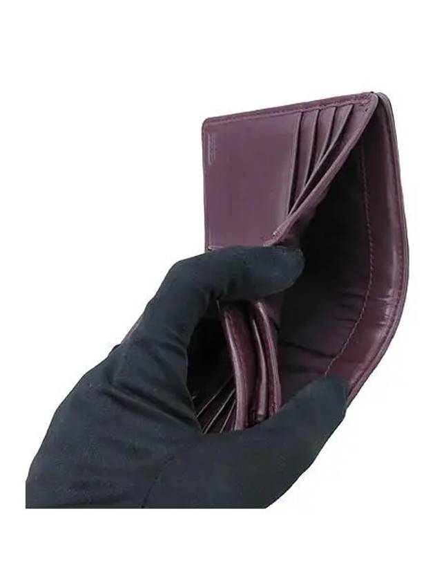 Purple leather half wallet - COACH - BALAAN 3