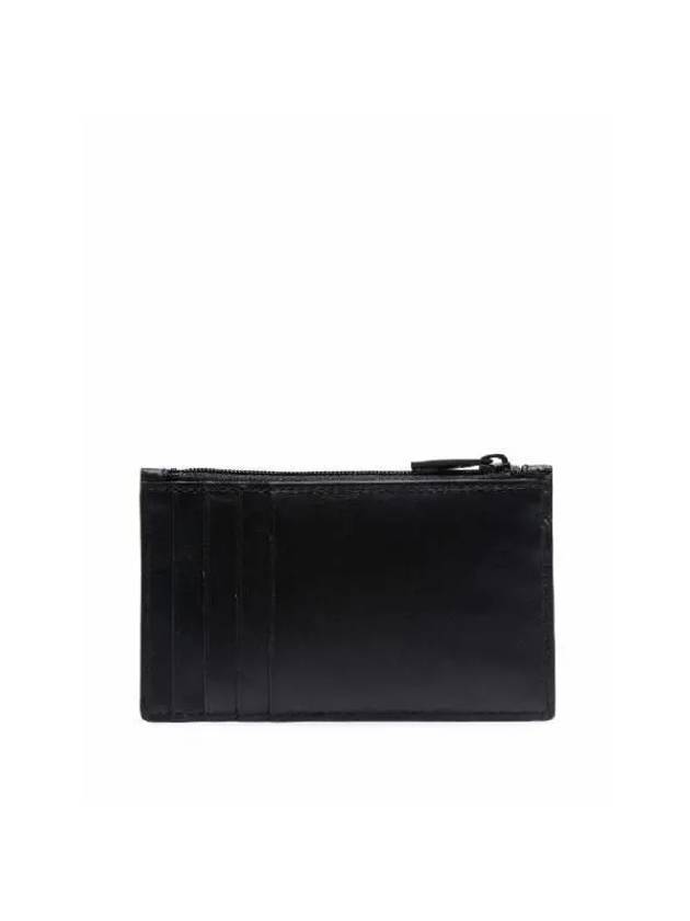 Graffiti Logo Zipper Card Wallet Black - ALEXANDER MCQUEEN - BALAAN 3