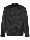 Triangle Logo Re-Nylon Long Sleeve Shirt Black - PRADA - BALAAN 2