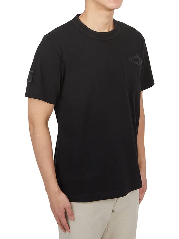 Gonz Patch Crew Neck Short Sleeve T-Shirt Black - SACAI - BALAAN 6