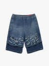 D Horty Destroyed Denim Shorts Blue - DIESEL - BALAAN 2