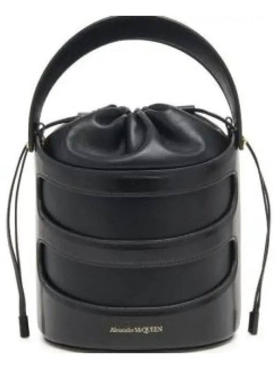 The Rise Leather Bucket Bag Black - ALEXANDER MCQUEEN - BALAAN 2