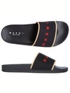 logo jacquard rubber slippers black - MARNI - BALAAN.