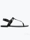 Cassandre Flip Flops Black - SAINT LAURENT - BALAAN 2