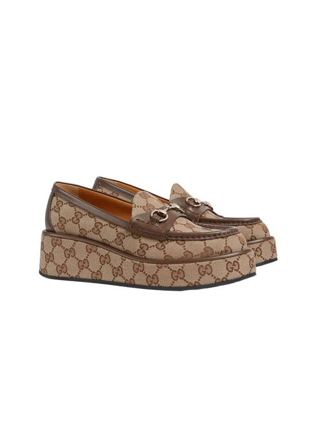 Horsebit Wedge Loafers Brown - GUCCI - BALAAN 3