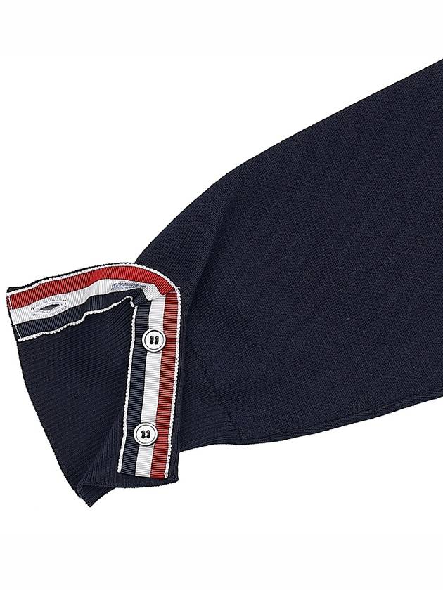 4 Bar Straight Knit Top Navy - THOM BROWNE - BALAAN 9