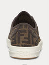 Domino FF Fabric Low Top Sneakers Brown - FENDI - BALAAN 5