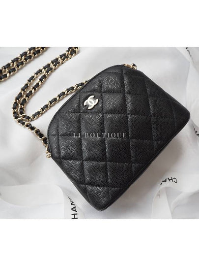 Classic Caviar Half Moon Mini Chain Bag Cross Shoulder AP4000 - CHANEL - BALAAN 2