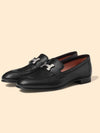 Logo Paris loafer black silver engraving women - HERMES - BALAAN 2