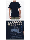 MTS0818NY91 Storm Logo Printing Short Sleeve T-Shirt Navy Men's T-Shirt TR - BARBOUR - BALAAN 5