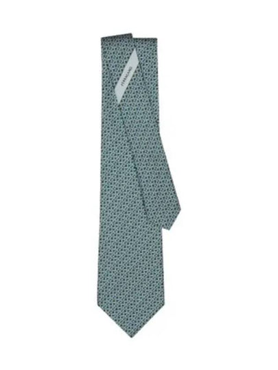 Men's Gancini Logo Silk Tie Green - SALVATORE FERRAGAMO - BALAAN 2