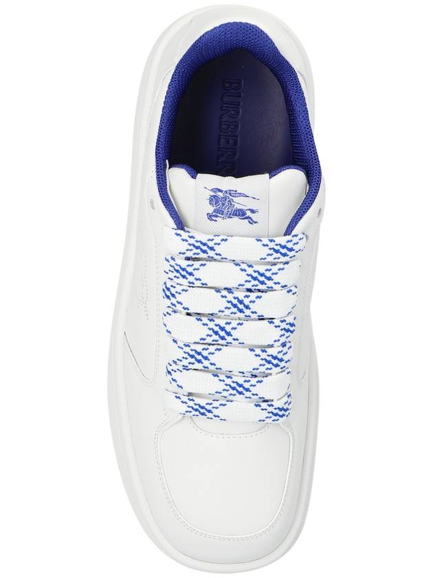 Stock Leather Low Top Sneakers White - BURBERRY - BALAAN 7