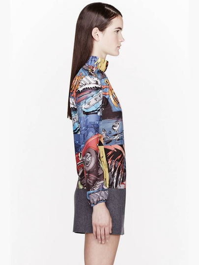 J.W. Anderson Multicolor Print Ruched Neck Top - JW ANDERSON - BALAAN 2