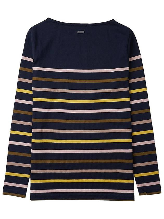 Logo Stripe Long Sleeve T-Shirt Navy - BARBOUR - BALAAN 3