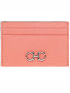 Gancini Card Wallet Coral - SALVATORE FERRAGAMO - BALAAN 2