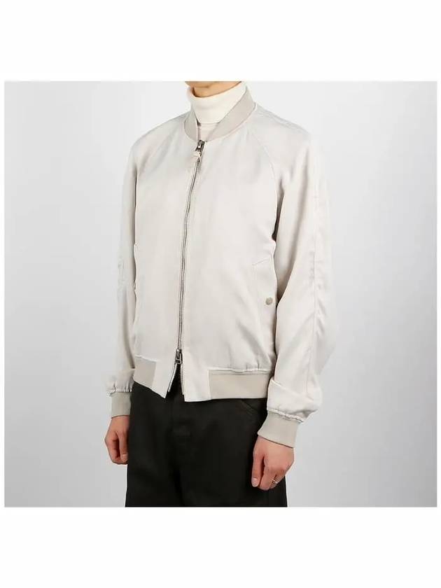 Cady Zip-Up Bomber Jacket White - TOM FORD - BALAAN 3