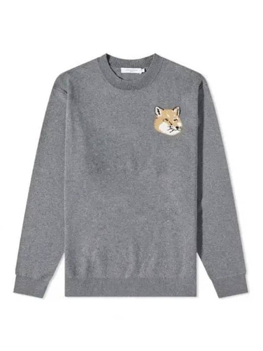 Mini fox head knit KM00505KT1078 dark gray 1059228 - MAISON KITSUNE - BALAAN 1