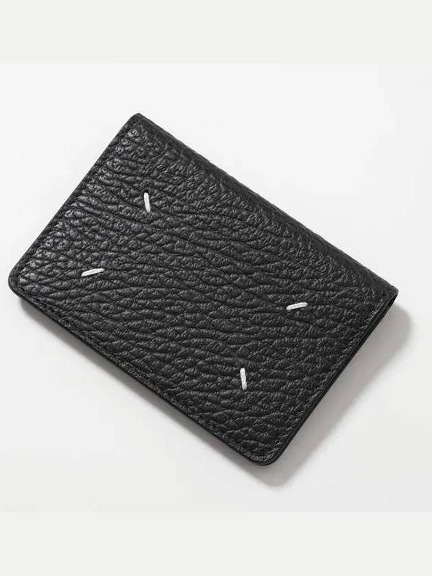 Bovine Leather Card Wallet Black - MAISON MARGIELA - BALAAN 2