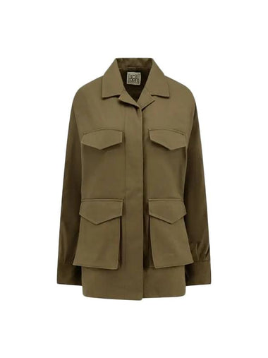 Cotton Army Jacket Khaki - TOTEME - BALAAN 1