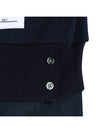 Logo Patch Ribbed Vest Navy - THOM BROWNE - BALAAN 9