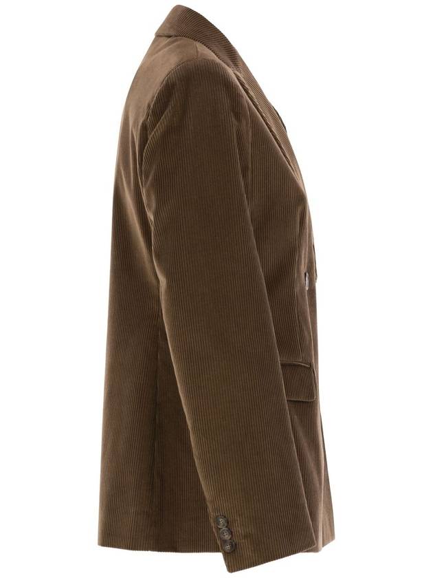 Women's Katanga Cotton Velvet Jacket Brown - WEEKEND MAX MARA - BALAAN 4