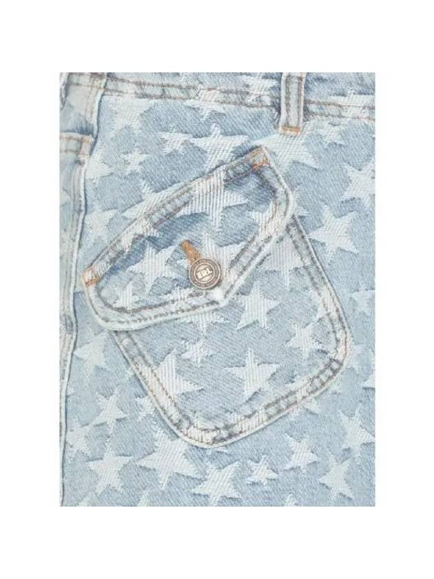 Star jacquard denim mini skirt 06S102 1 - ERL - BALAAN 5