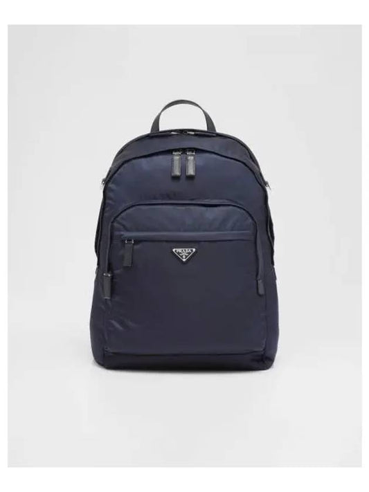 Re-Nylon Saffiano Leather Backpack Blue - PRADA - BALAAN 2