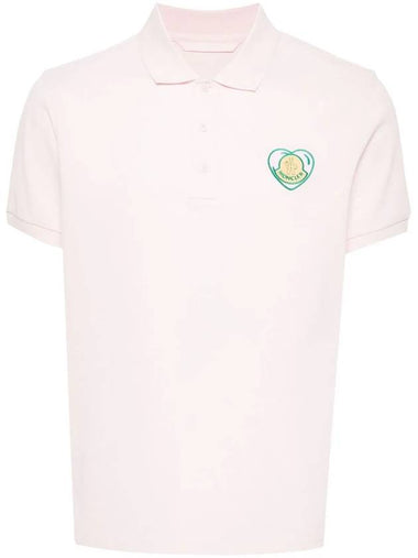 Logo Patch PK Shirt Pink - MONCLER - BALAAN 1