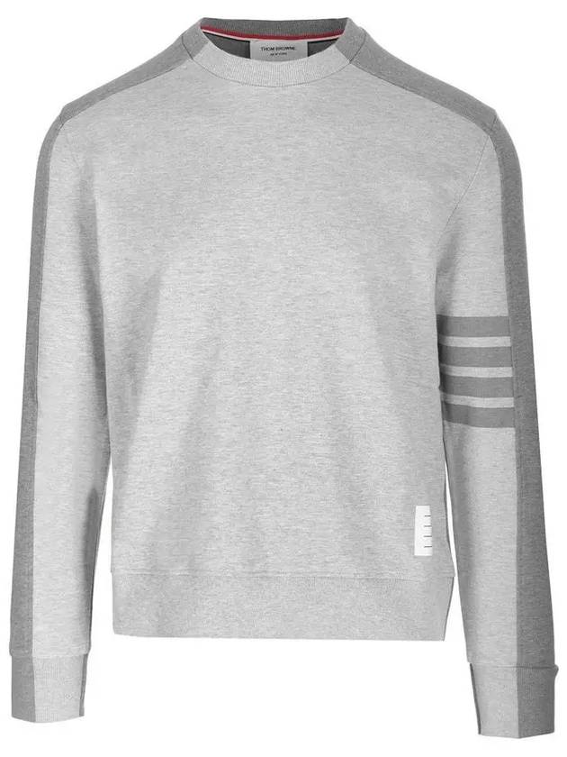 4 Bar Stripe Two Tone Loopback Sweatshirt Grey - THOM BROWNE - BALAAN 3