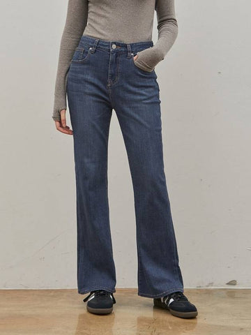 Denim bootcut modal pants indigo - RYUL+WAI: - BALAAN 1