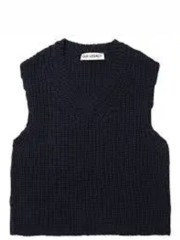 Intact Chunky Cotton Rib Vest Navy - OUR LEGACY - BALAAN 2