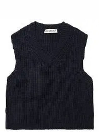 Intact Chunky Cotton Rib Vest Navy - OUR LEGACY - BALAAN 2