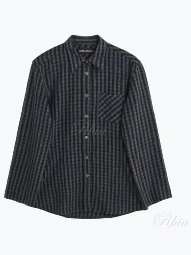 Principal Check Rural Wool Shirt Grey - OUR LEGACY - BALAAN 2