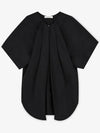 Women's Parachute Garment Dyed Cotton Blouse Black - LEMAIRE - BALAAN 3