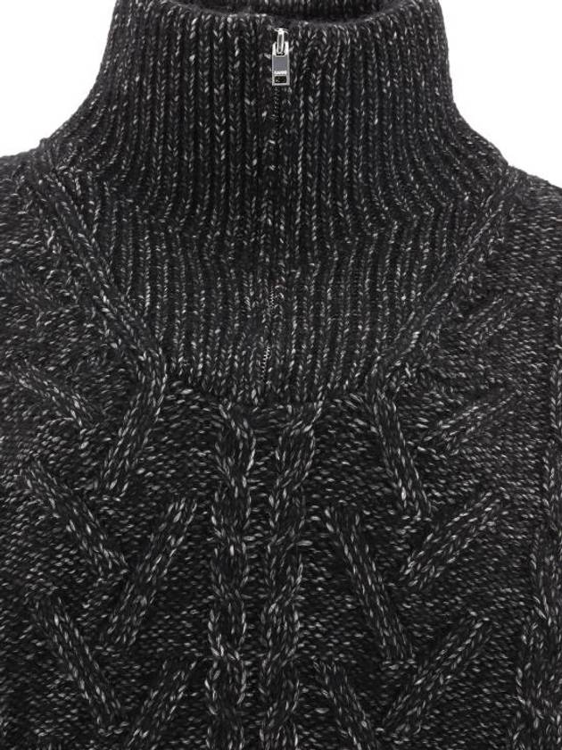 Ribbed Knit Turtleneck Grey - GANNI - BALAAN 4