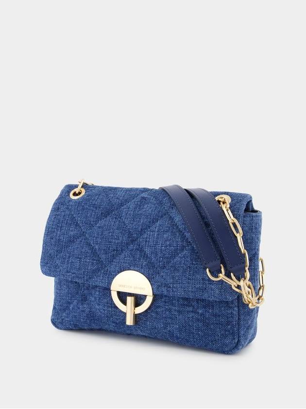 Grand Moon Bag - Vanessa Bruno - Linen - Blue - VANESSA BRUNO - BALAAN 2