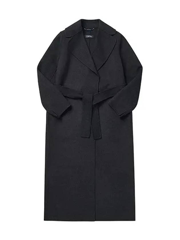 Poldo Wool Robe Style Single Coat Dark Grey - MAX MARA - BALAAN 2