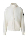 Shadow Project Mesh Stitch Nylon Wool Zip Up Hoodie White - STONE ISLAND - BALAAN 2