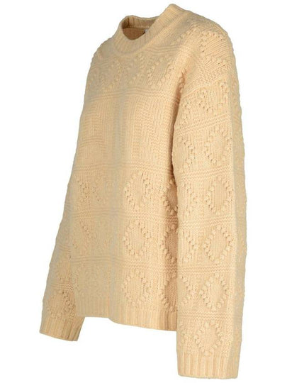 Ganni Beige Wool Blend Sweater - GANNI - BALAAN 2