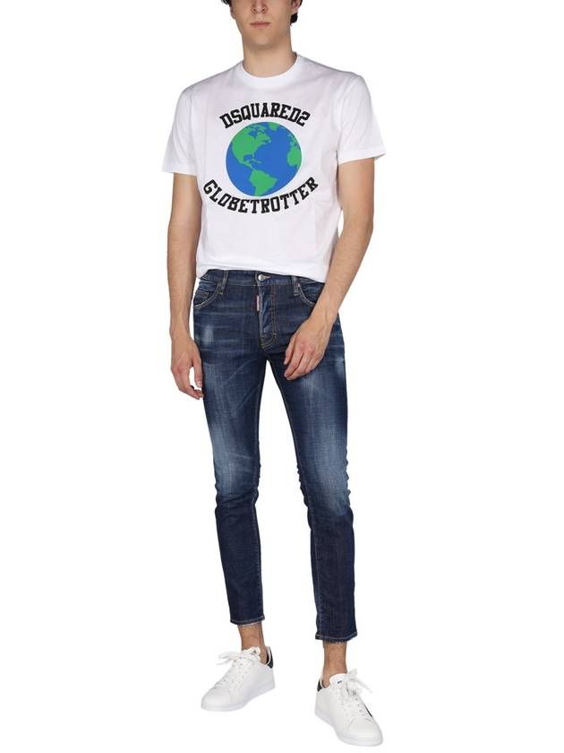 Globetrotter short sleeve t-shirt white - DSQUARED2 - BALAAN 3