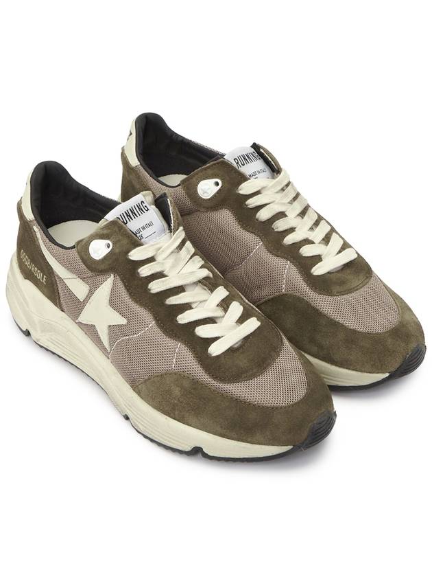 Running Sole Mesh Low Top Sneakers Olive Green - GOLDEN GOOSE - BALAAN 4