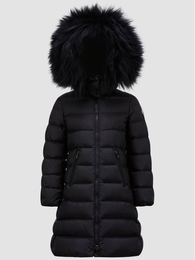 Kids Abelle Hooded Shearling Down Padding Black - MONCLER - BALAAN 4