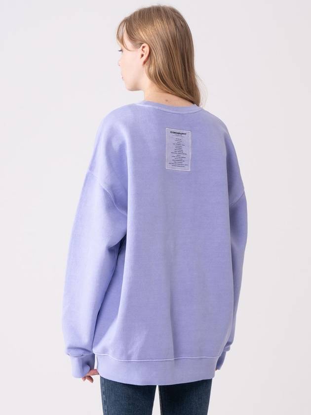 Pigment Heavy Cotton Label Art Sweatshirt Purple - ICONOGRAPHY - BALAAN 4