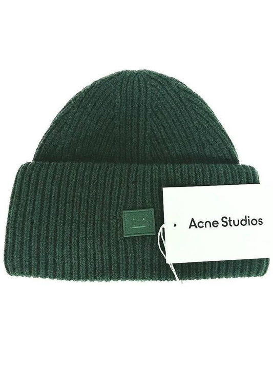 Small Face Logo Beanie Bottle Green - ACNE STUDIOS - BALAAN 2