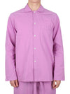 Poplin Long Sleeve Shirt Purple Pink - TEKLA - 2