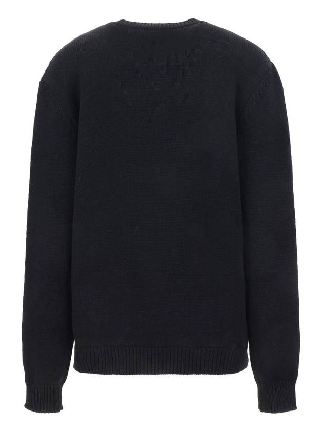 Logo Wool Knit Top Black - BALMAIN - BALAAN 3